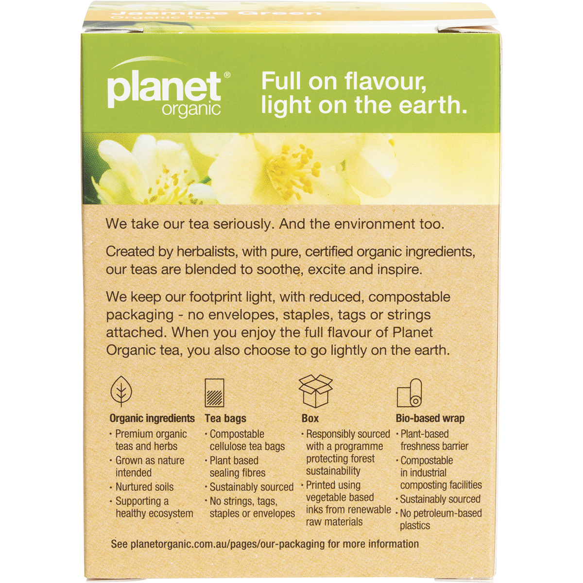 Jasmine Green Herbal Tea Bags