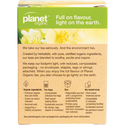 Planet Organic Jasmine Green Herbal Tea Bags 20 count