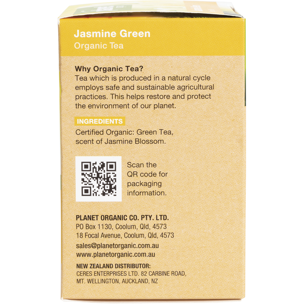 Jasmine Green Herbal Tea Bags