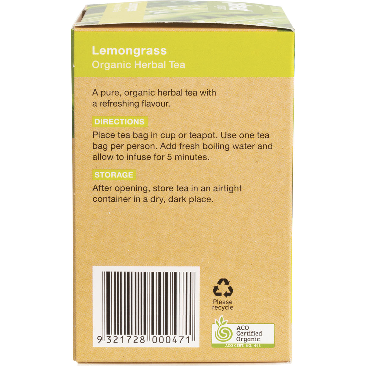 Lemongrass Herbal Tea Bags