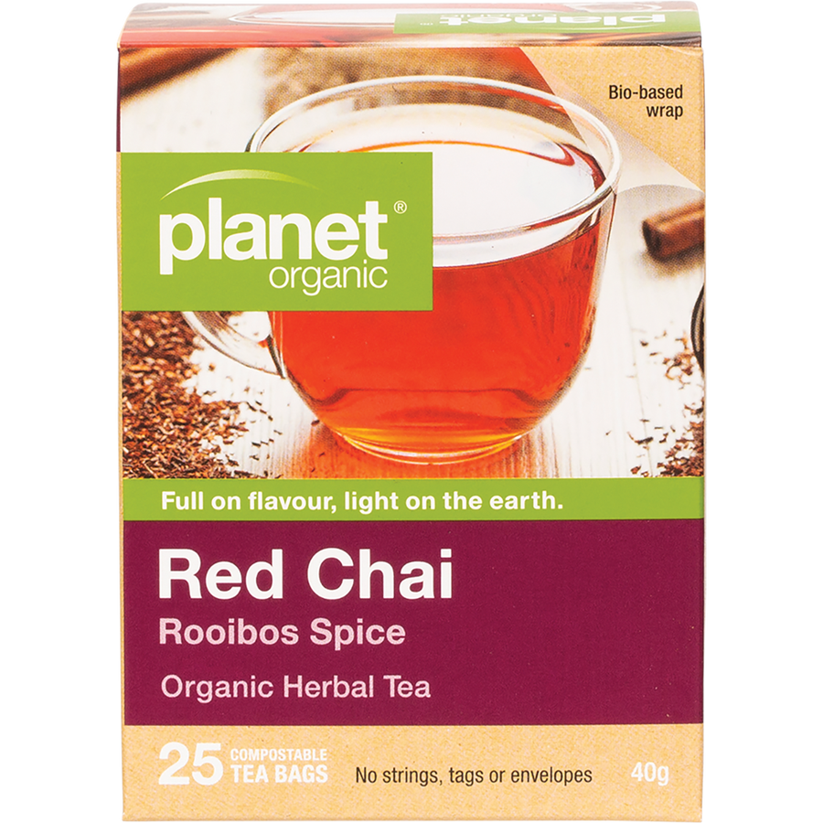 Planet Organic herbal tea Red Chai tea bags