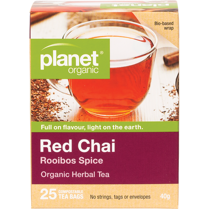 Planet Organic herbal tea Red Chai tea bags
