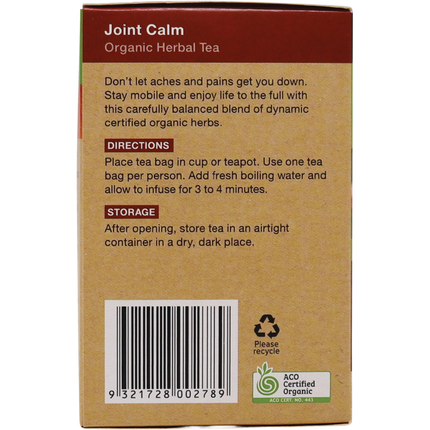 Planet Organic herbal tea bags for joint support
