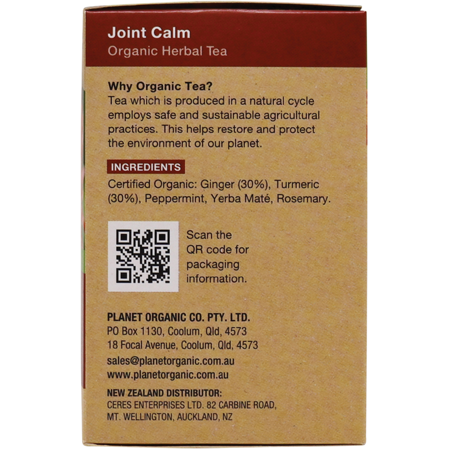 Planet Organic herbal tea bags for joint relief