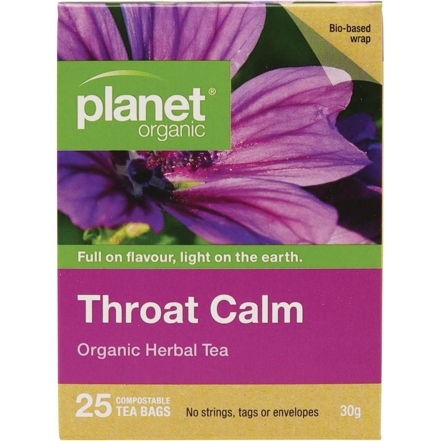 Planet Organic Herbal Tea Throat Calm tea bags