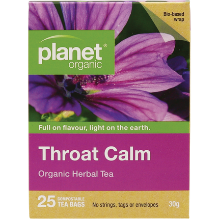 Planet Organic Herbal Tea Throat Calm tea bags