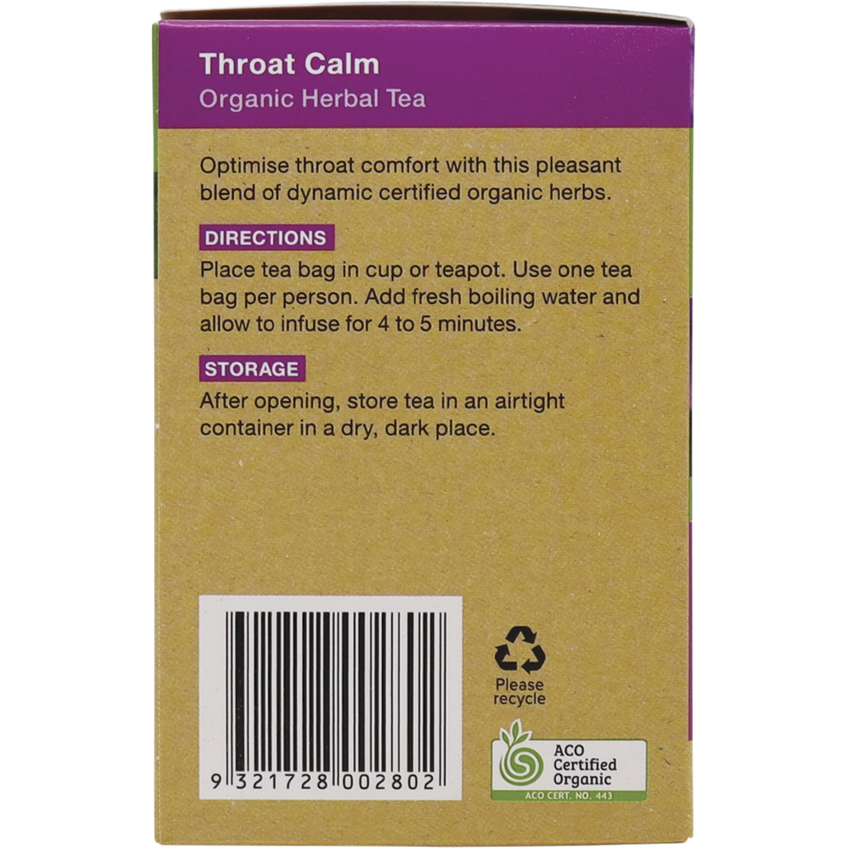 Throat Calm Herbal Tea Bags
