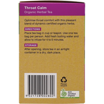 Throat Calm Herbal Tea Bags