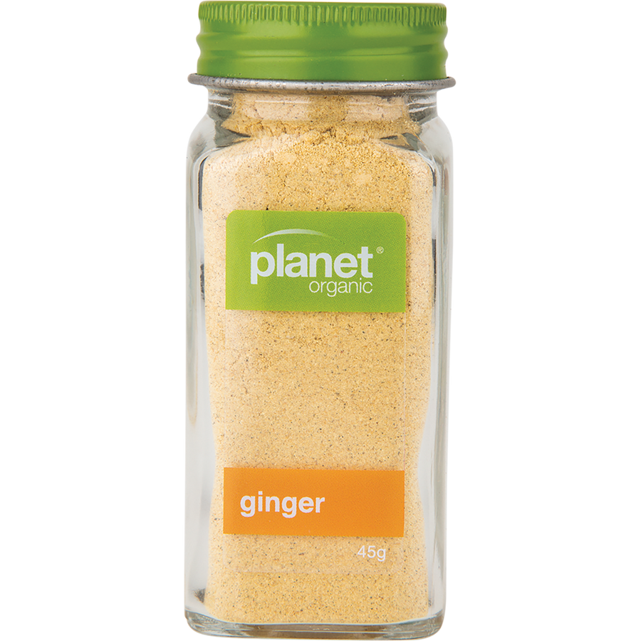 Organic ground ginger by Planet Organic in a resealable pouch