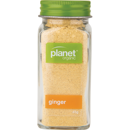 Organic ground ginger by Planet Organic in a resealable pouch