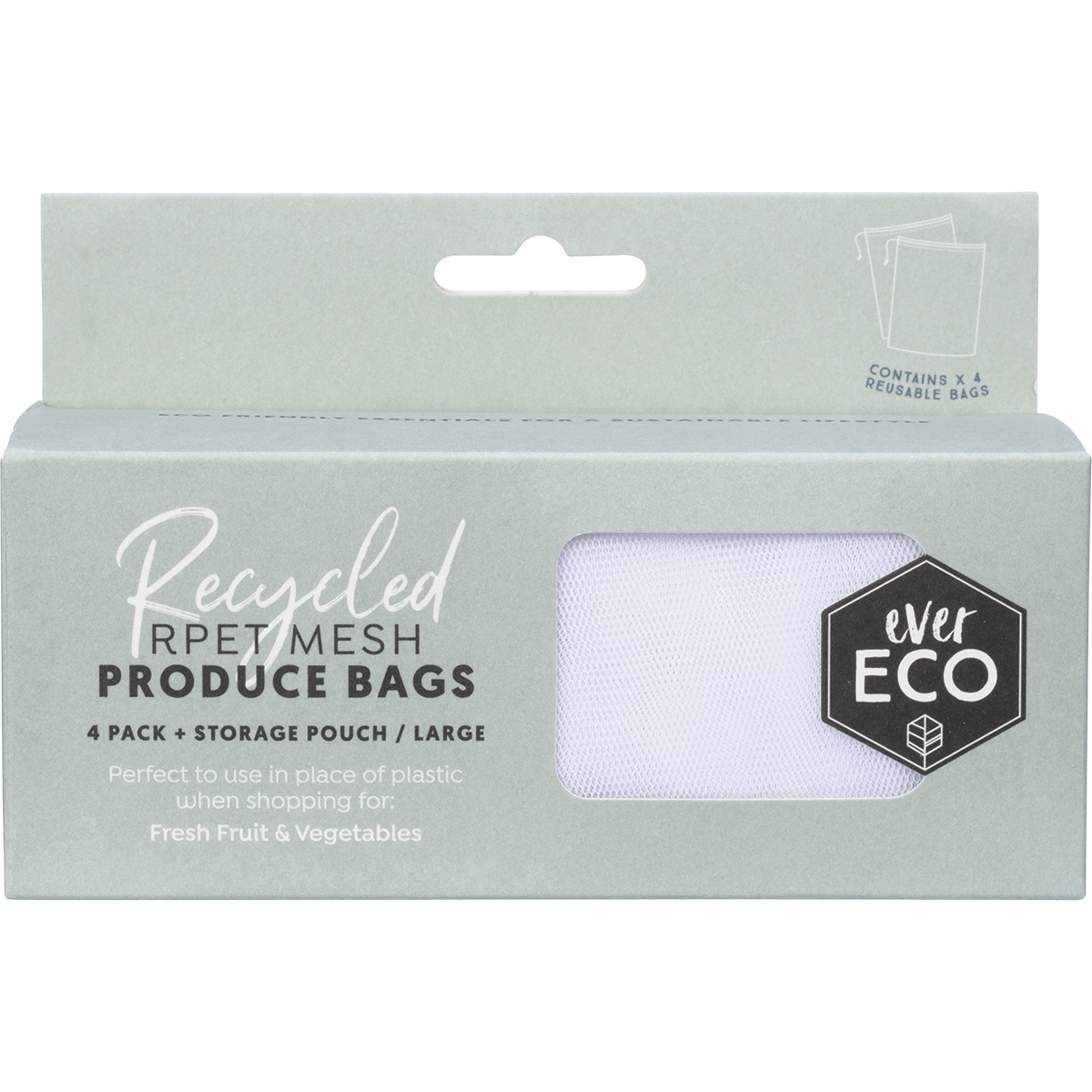 Reusable Produce Bags Recycled Polyester Mesh