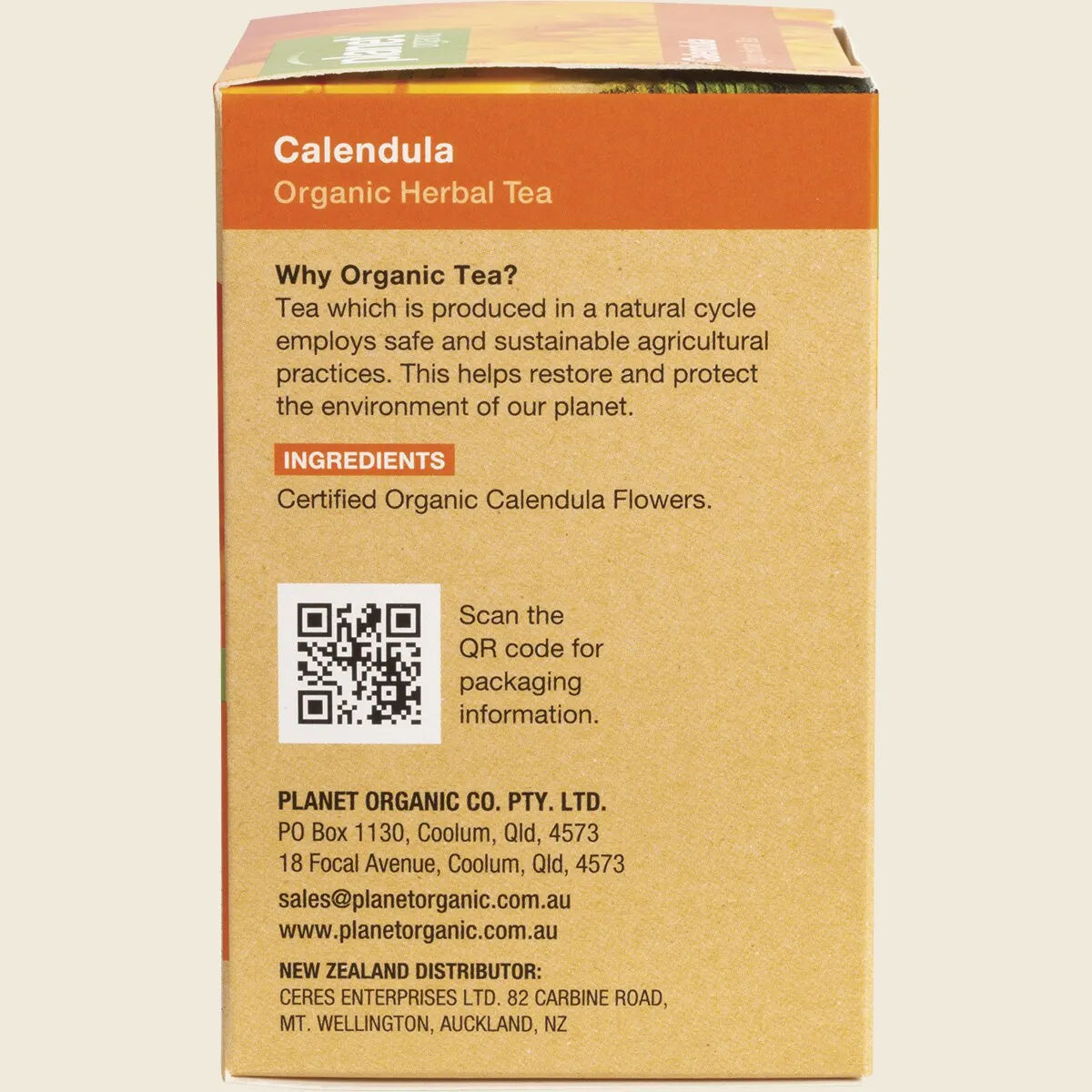 Planet Organic Calendula Herbal Tea Bags 25pk