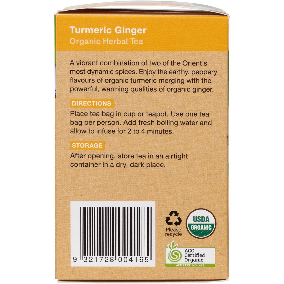 Turmeric Ginger Herbal Tea Bags