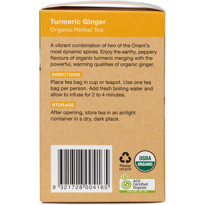 Turmeric Ginger Herbal Tea Bags