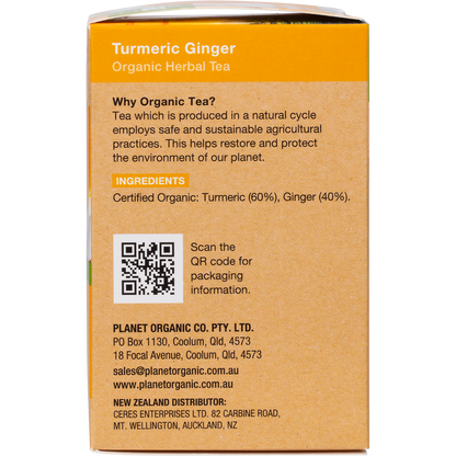 Turmeric Ginger Herbal Tea Bags