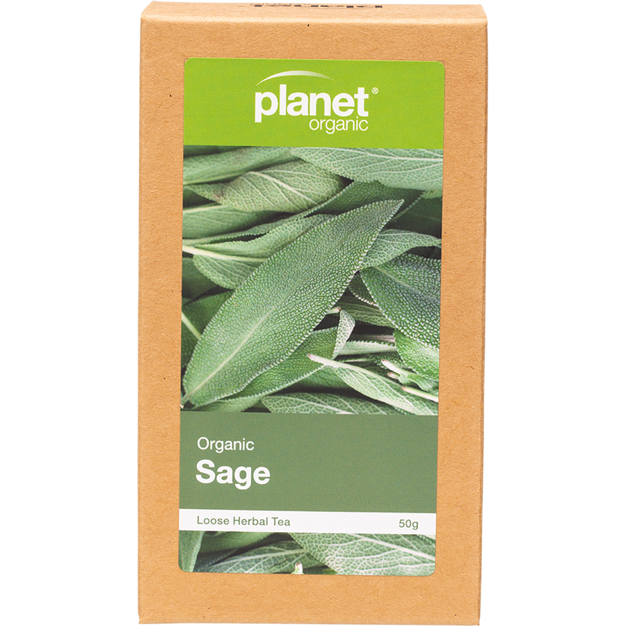 Planet Organic herbal tea with sage loose leaf blend
