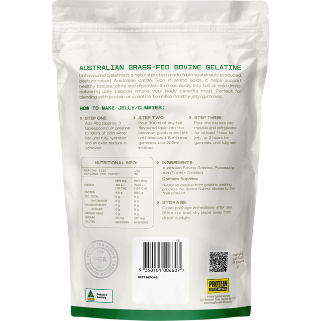 PROTEIN SUPPLIES AUSTRALIA Australian Gelatine Unflavoured
