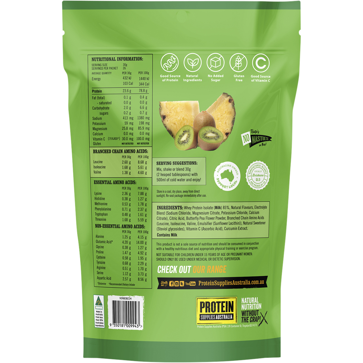 Protein Water Pineapple Kiwi