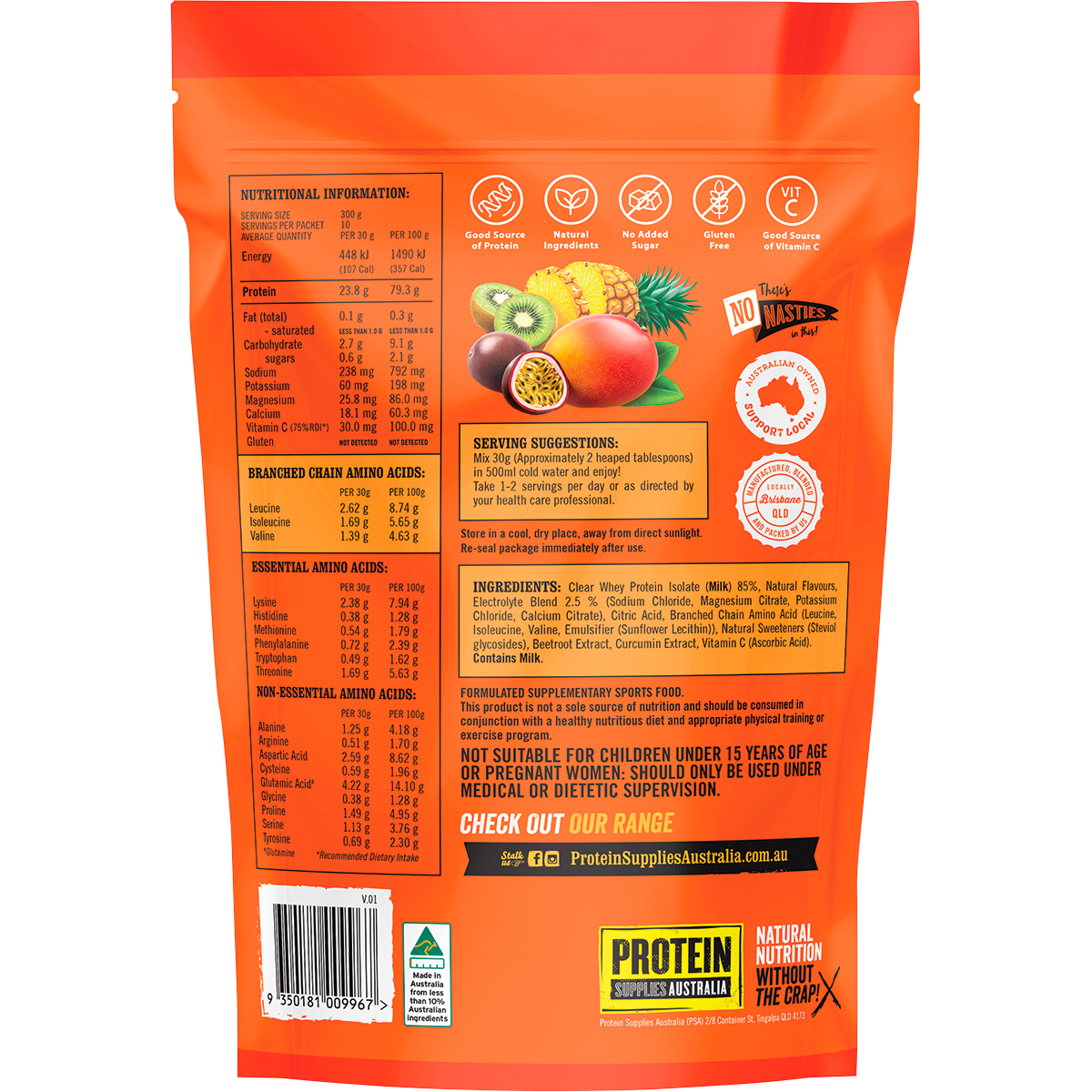 Protein Water Tropical Punch