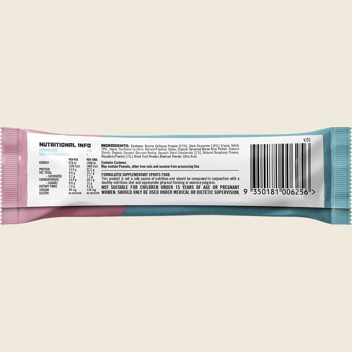 Protein Supplies Australia Protein Bar with Collagen Berry Cheesecake 12x45g