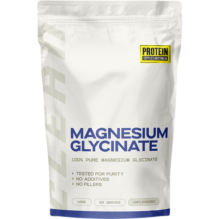 Protein Supplies Australia Magnesium Glycinate Powder 100g pouch front