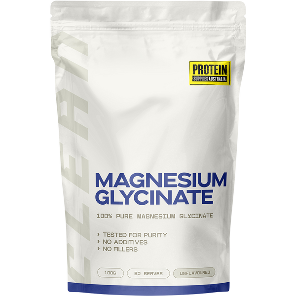 Protein Supplies Australia Magnesium Glycinate Powder 100g pouch front