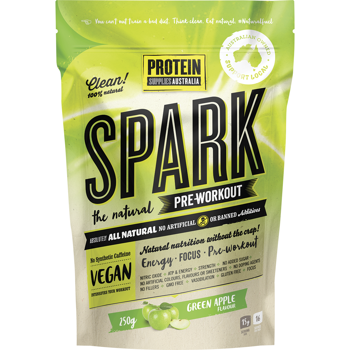 Spark All Natural Pre-workout Green Apple