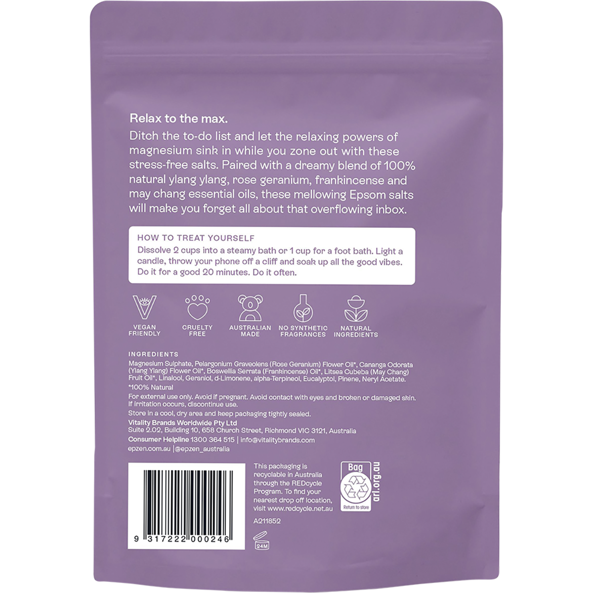 Magnesium Epsom Salts Relax