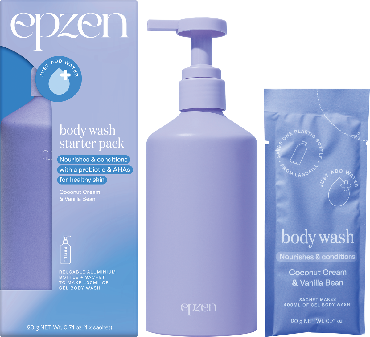 Body Wash Starter Pack Coconut Cream & Vanilla Bean