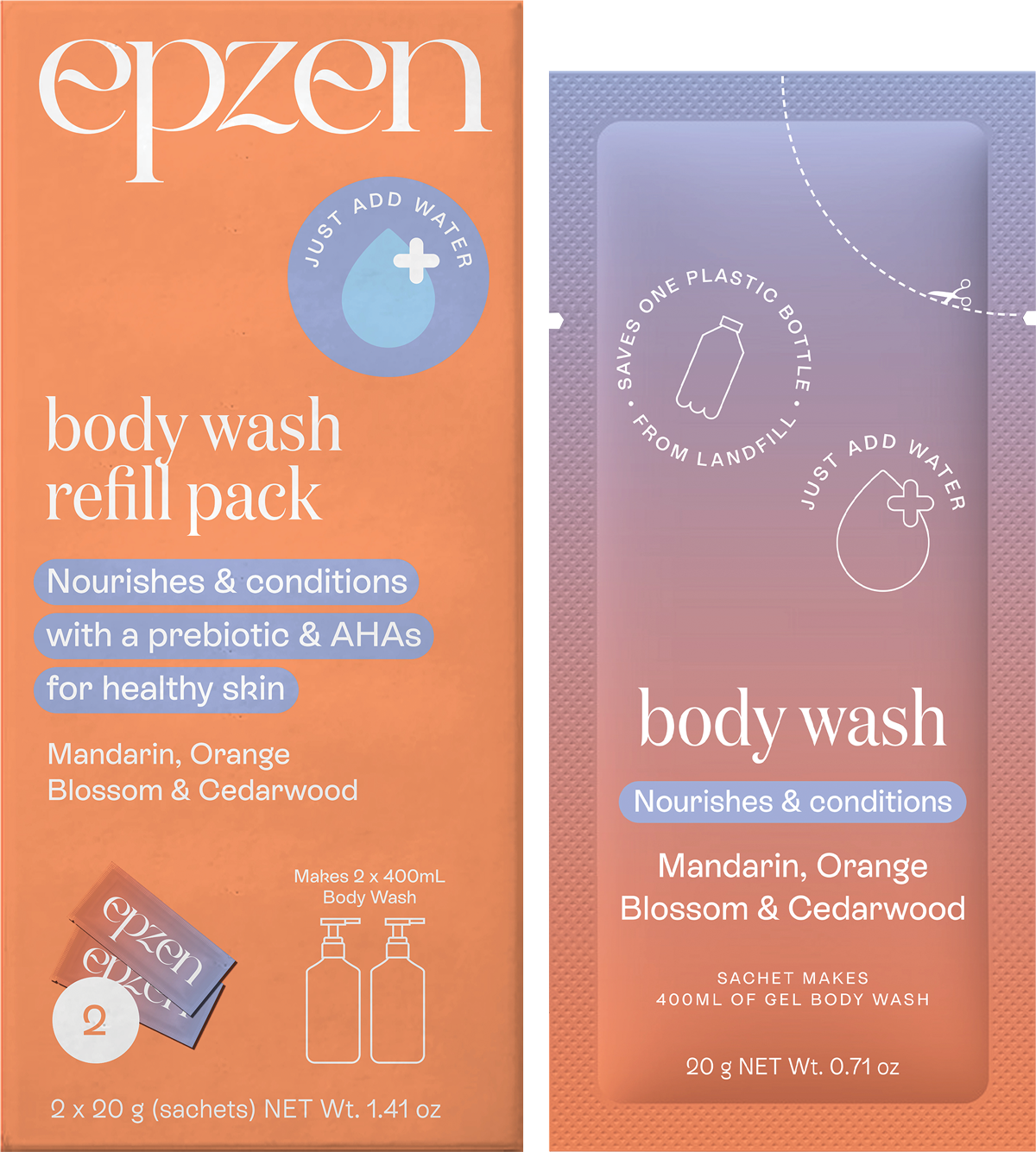 Body Wash Refill Pack Mandarin OrangeBlossom & Cedarwood