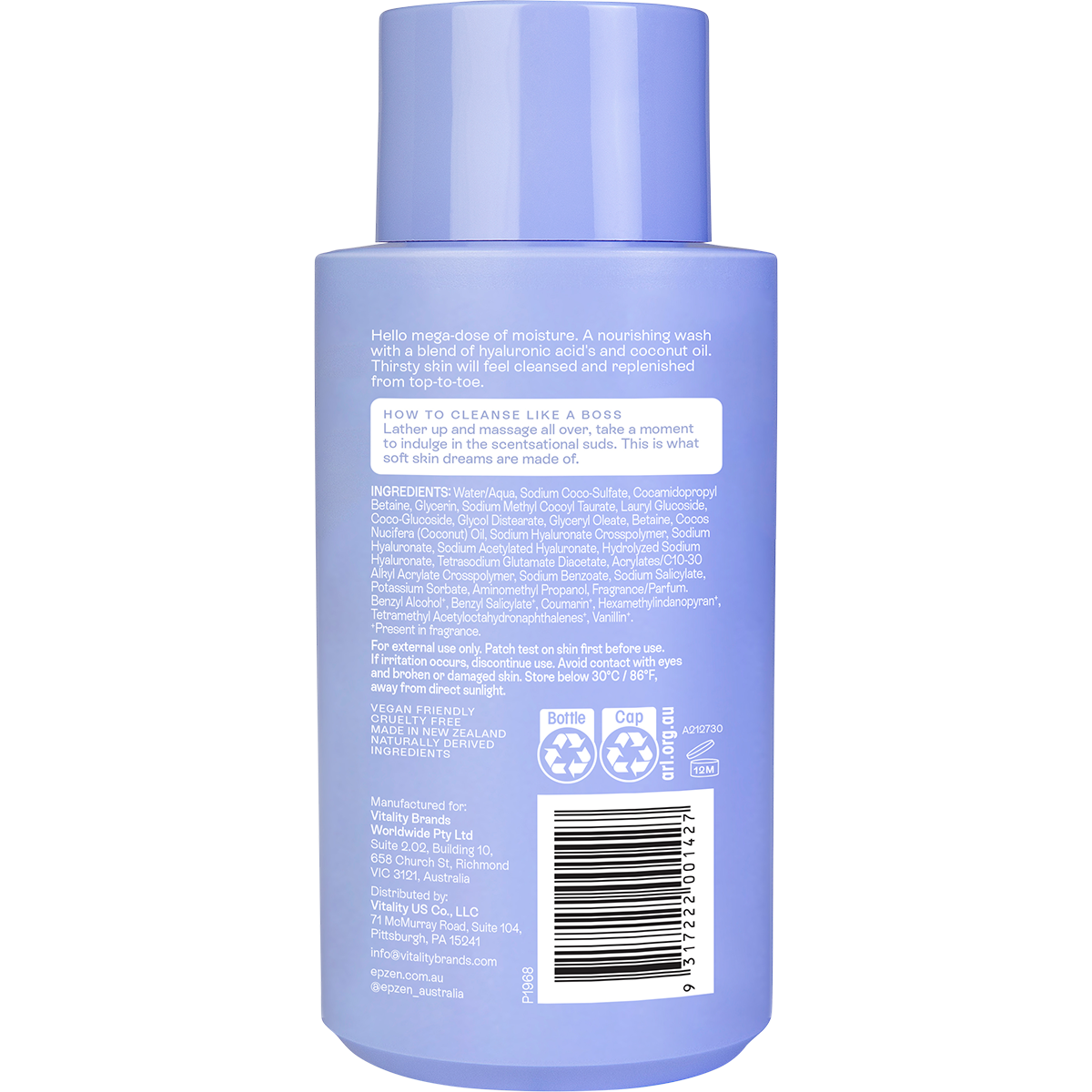 Body Wash Triple Moisture Hyaluronic & Coconut Oil