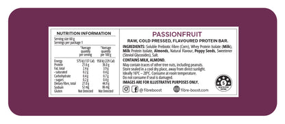 Fibre Boost Cold Pressed Passionfruit flavoured Protein Bar