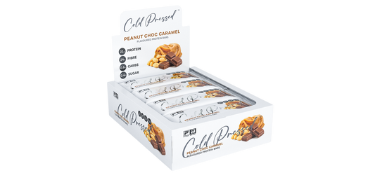 Fibre Boost Cold Pressed Peanut Choc Caramel flavoured Protein Bar