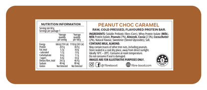 Fibre Boost Cold Pressed Peanut Choc Caramel flavoured Protein Bar