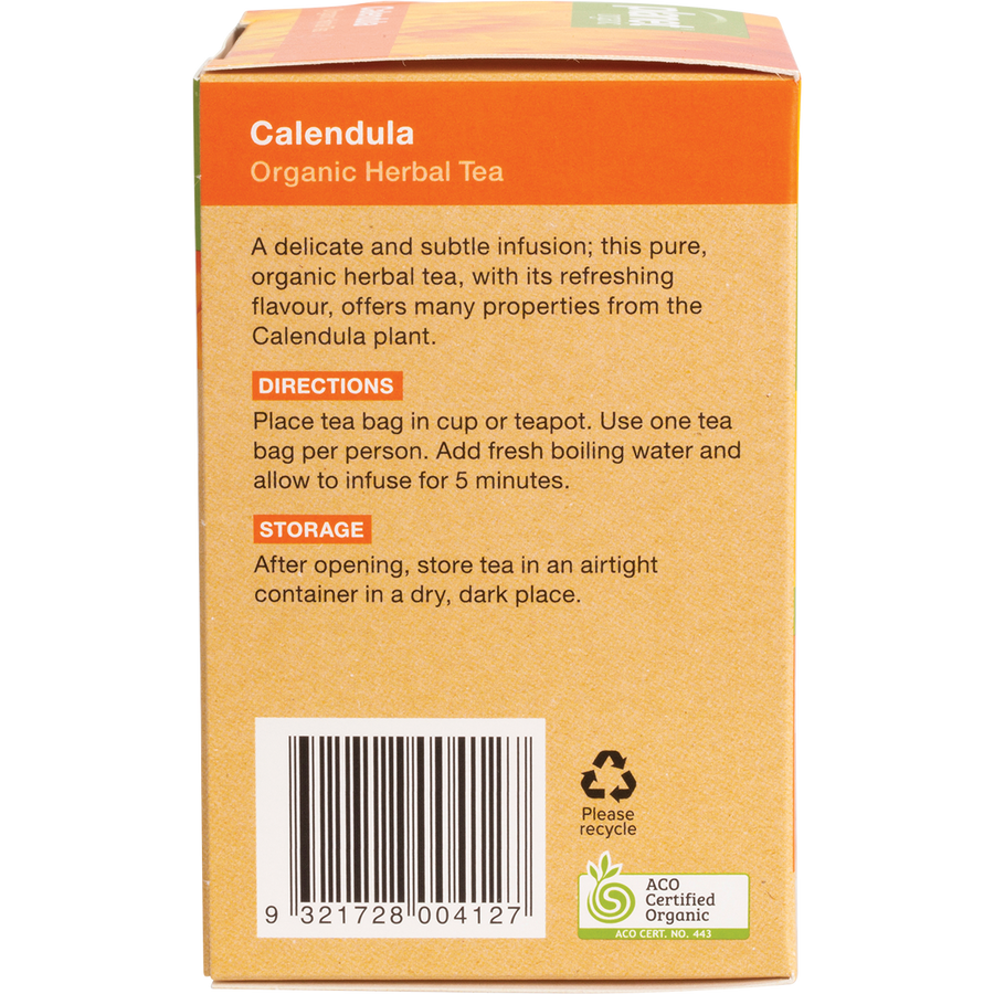 Calendula herbal tea bags, organic and health-boosting