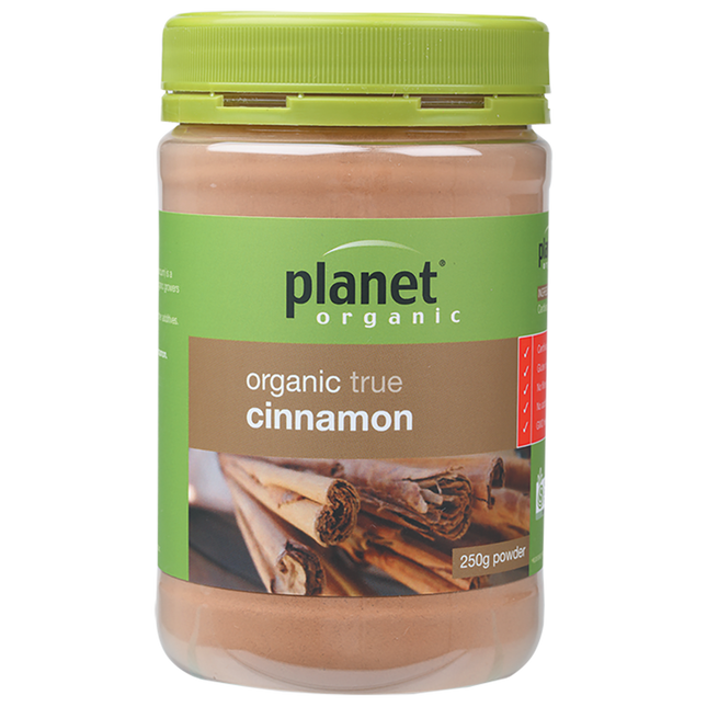 Planet Organic Cinnamon spice in a 100g package