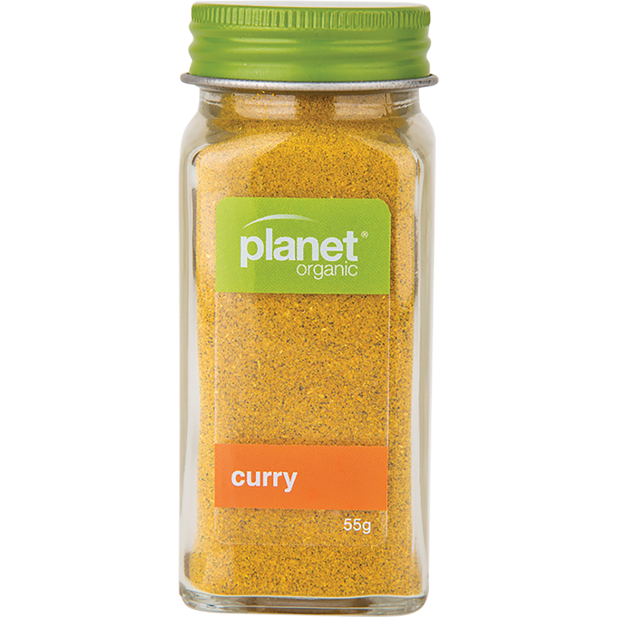 Planet Organic organic curry powder in a vibrant yellow blend
