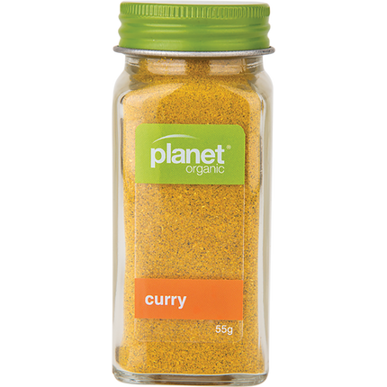 Planet Organic organic curry powder in a vibrant yellow blend