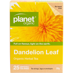 Planet Organic herbal tea bags with dandelion leaf