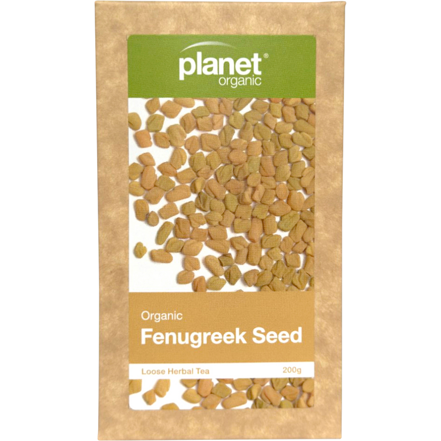 Planet Organic herbal tea with fenugreek seeds