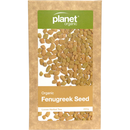 Planet Organic herbal tea with fenugreek seeds