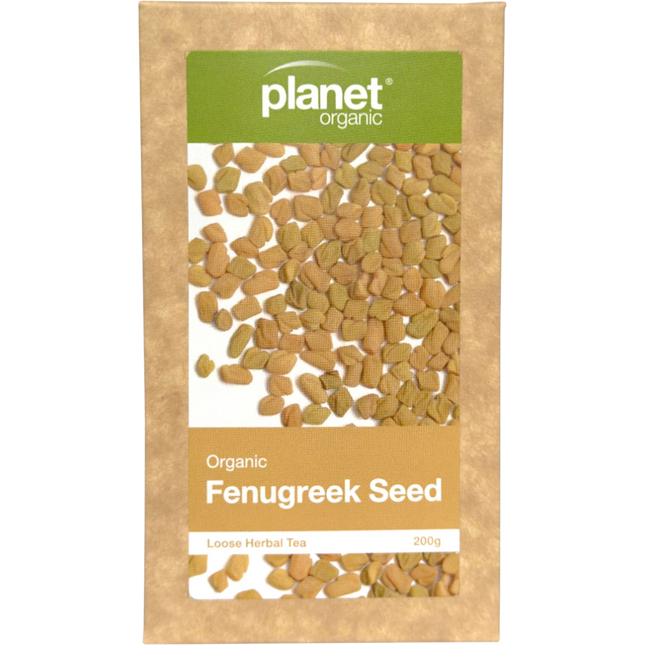 Planet Organic herbal tea with fenugreek seeds