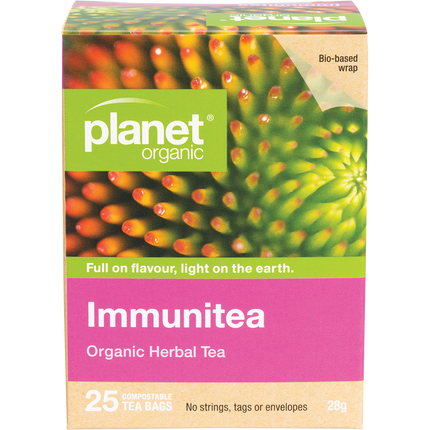 Planet Organic herbal tea bags for immune support
