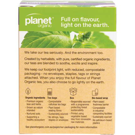 Tulsi blend herbal tea bags by Planet Organic
