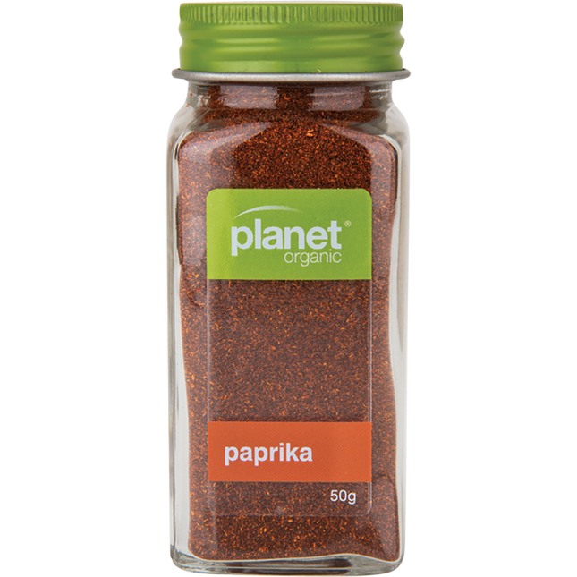 Planet Organic Paprika in vibrant red packaging