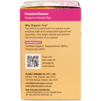 Passionflower Herbal Tea Bags by Planet Organic