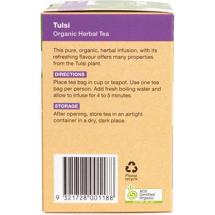 Planet Organic herbal tea bags in a vibrant packaging