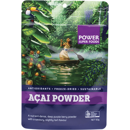 Power Super Foods Acai Powder certified organic antioxidant rich superfood