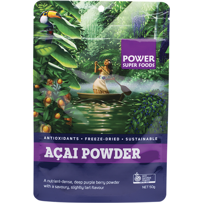 Power Super Foods Acai Powder certified organic antioxidant rich superfood