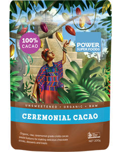 Power Super Foods Cacao Paste Buttons ceremonial grade certified organic cacao